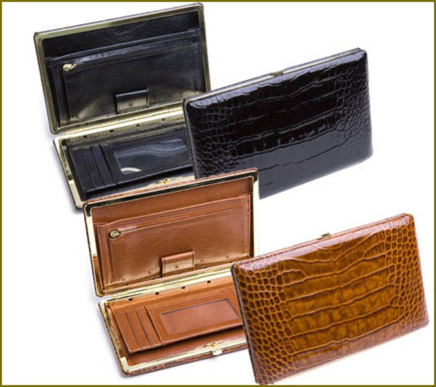 Abas full shop frame clutch wallet